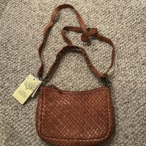Made in India woven leather Crossbody